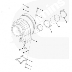 Turbocargador hx82 qsk19 4955345 3804494 3804730 4038024 5455598 piezas de motor industrial